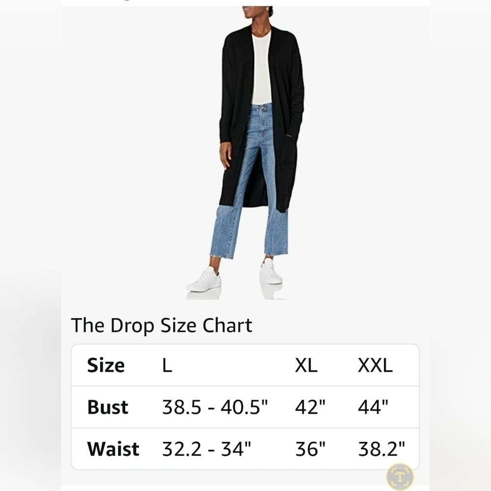 The Drop Women's Daisy Long Cardigan Sweater #1039, 1040, 1041 - Picture 10 of 11
